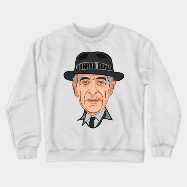 Leonard Cohen //\\// 80s Style Crewneck Sweatshirt by Trendsdk